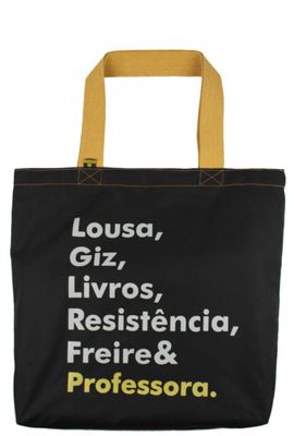 BOLSA FREIRE PROFESSORA - Preta - Tertúlia Produtos Literários