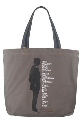 BOLSA FERNANDO PESSOA - Chumbo - Tertúlia Produtos Literários