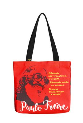 BOOK BAG PAULO FREIRE EDUCAÇÃO - Vermelha - Tertúlia Produtos Literários