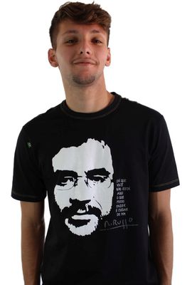 Camiseta Renato Russo - Vento no Litoral Preta - Tertúlia Produtos Literários