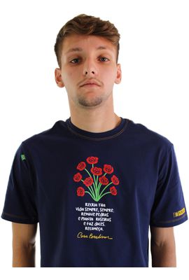 Camiseta Cora Coralina Recria Marinho - Tertúlia Produtos Literários