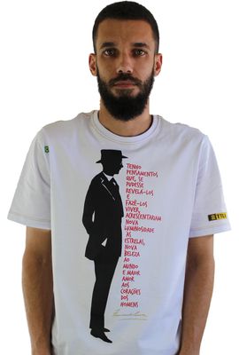 Camiseta Fernando Pessoa Branca - Tertúlia Produtos Literários