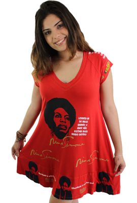 Vestido Nina Simone Vermelho - Tertúlia Produtos Literários