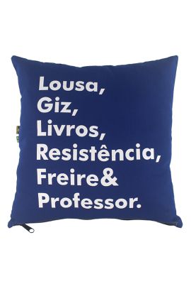 CAPA DE ALMOFADA FREIRE PROFESSOR - Azul - Tertúlia Produtos Literários