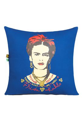 CAPA DE ALMOFADA FRIDA KAHLO - Azul - Tertúlia Produtos Literários