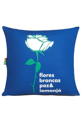 CAPA DE ALMOFADA IEMANJÁ - Azul - Tertúlia Produtos Literários