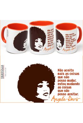 CANECA ANGELA DAVIS - Laranja - Tertúlia Produtos Literários