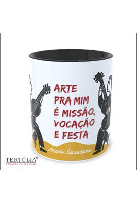 CANECA ARIANO SUASSUNA - Preta - Tertúlia Produtos Literários