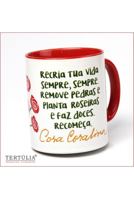 CANECA CORA CORALINA - RECRIA - Vermelha - Tertúlia Produtos Literários