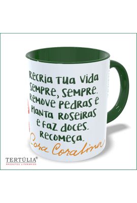 CANECA CORA CORALINA - RECRIA - Verde - Tertúlia Produtos Literários