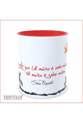 CANECA DOM QUIXOTE - Vermelha - Tertúlia Produtos Literários