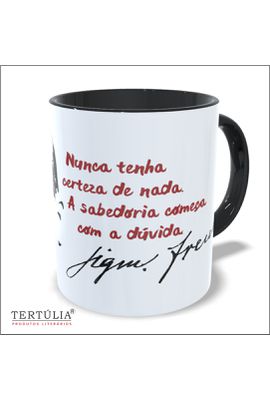 CANECA FREUD- Preta - Tertúlia Produtos Literários