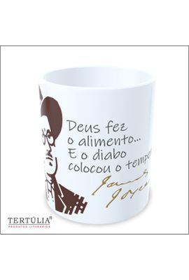 CANECA JAMES JOYCE - Branca - Tertúlia Produtos Literários