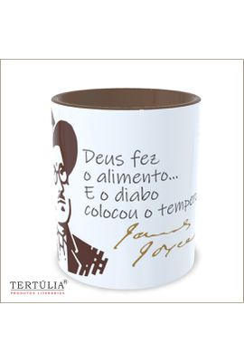 CANECA JAMES JOYCE - Marrom - Tertúlia Produtos Literários