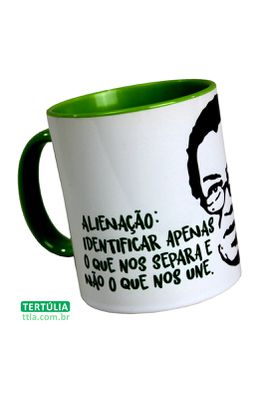 Caneca Milton Santos - Branca&Verde - Tertúlia Produtos Literários
