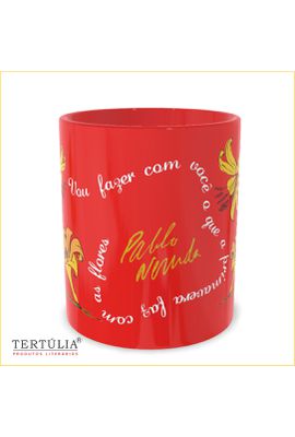 CANECA NERUDA - Vermelha - Tertúlia Produtos Literários