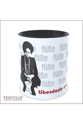 CANECA NINA SIMONE LIBERDADE - Preta - Tertúlia Produtos Literários