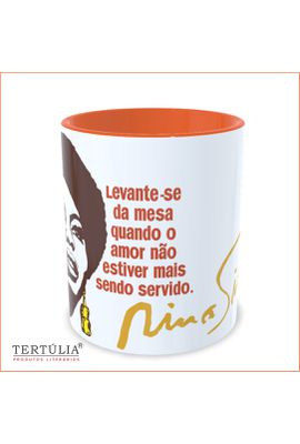 CANECA NINA SIMONE - Laranja - Tertúlia Produtos Literários