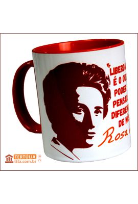 CANECA ROSA LUXEMBURGO LIBERDADE - Vermelha - Tertúlia Produtos Literários