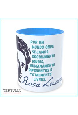 Caneca Rosa Luxemburgo Nosso Mundo - Azul Claro - Tertúlia Produtos Literários