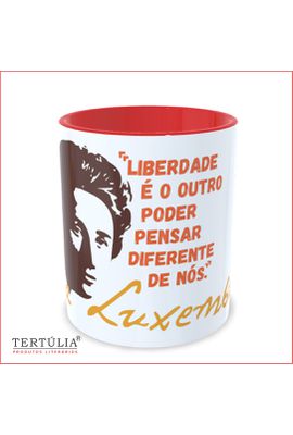 CANECA ROSA LUXEMBURGO LIBERDADE - Vermelha - Tertúlia Produtos Literários