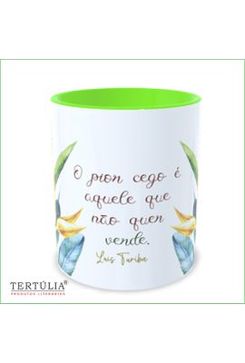 CANECA LUIS TURIBA - Verde Claro - Tertúlia Produtos Literários