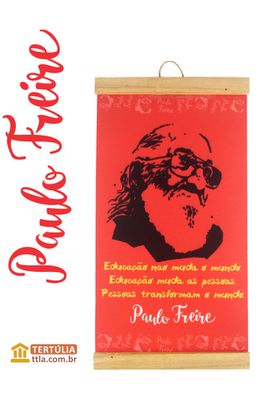 FLÂMULA PAULO FREIRE EDUCAÇÃO - Vermelha - Tertúlia Produtos Literários