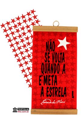 FLÂMULA LEONARDO DA VINCI - Vermelha - Tertúlia Produtos Literários