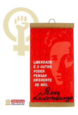 FLÂMULA ROSA LUXEMBURGO - Vermelha - Tertúlia Produtos Literários