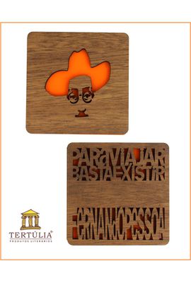 PORTA-COPOS FERNANDO PESSOA - Laranja - Tertúlia Produtos Literários