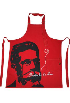 AVENTAL MACHADO DE ASSIS - Vermelho - Tertúlia Produtos Literários