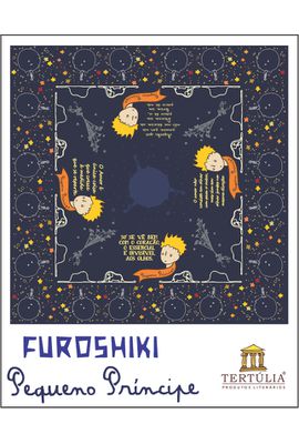 FUROSHIKI Pequeno Príncipe - Marinho - 70x70cm Cop... - Tertúlia Produtos Literários