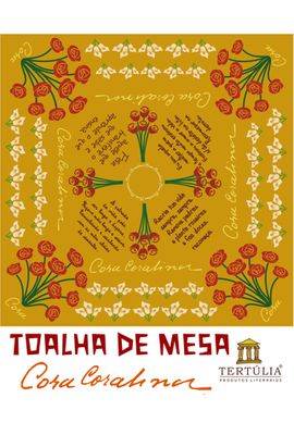 Toalha de Mesa Cora Coralina - Amarela - Tertúlia Produtos Literários