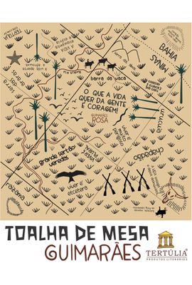 Toalha de Mesa Guimarães Rosa - Cru - Tertúlia Produtos Literários