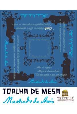 Toalha de Mesa Machado de Assis - Azul - Tertlia Produtos Literrios