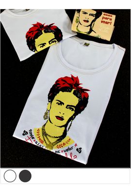 Babylook Frida Kahlo Alas Branca - Tertúlia Produtos Literários