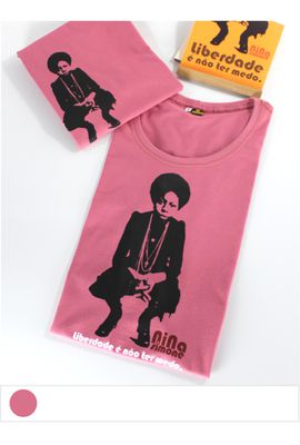 Babylook Nina Simone Liberdade Goiaba - Tertúlia Produtos Literários