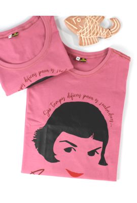 Camiseta Amélie Poulain - Goiaba - Tertúlia Produtos Literários