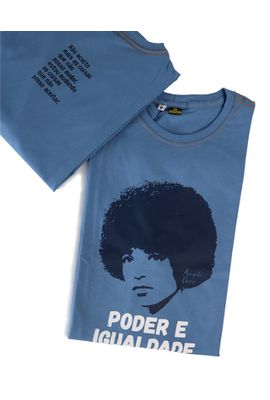 Camiseta Angela Davis - Azul Claro - Tertúlia Produtos Literários