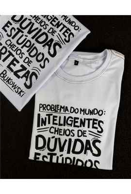 Camiseta Charles Bukowski - Branca - Tertúlia Produtos Literários