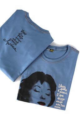 Camiseta Clarice - Azul Claro - Tertúlia Produtos Literários