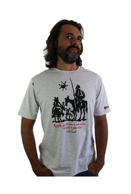 Camiseta Dom Quixote Sabedoria branca - Tertúlia Produtos Literários