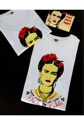 Camiseta Frida Kahlo Alas Branca - Tertúlia Produtos Literários