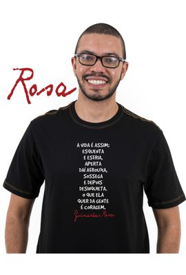 Camiseta Guimarães Rosa - Preta - Tertúlia Produtos Literários