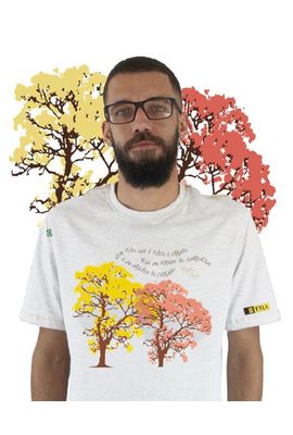 Camiseta Nicolas Behr Ipês Branca - Tertúlia Produtos Literários