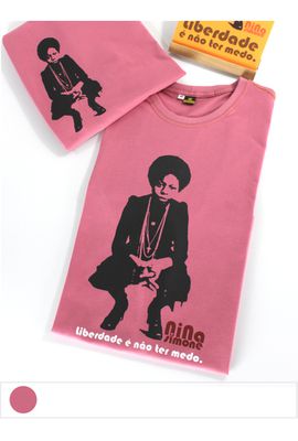 Camiseta Nina Simone Liberdade - Goiaba - Tertúlia Produtos Literários