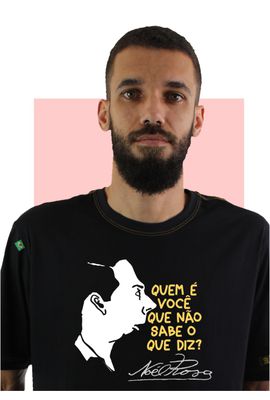 Camiseta Noel Rosa Preta - Tertúlia Produtos Literários