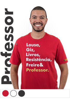Camiseta Freire&Professor - Vermelha - Tertúlia Produtos Literários