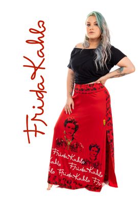 Saia Frida Kahlo Vermelha - Tertúlia Produtos Literários