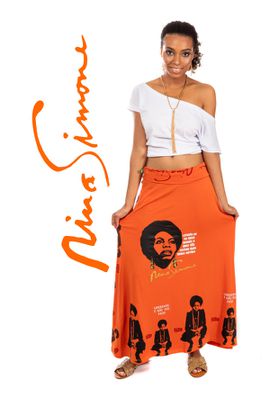 Saia Nina Simone - Laranja - Tertúlia Produtos Literários